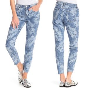 Current/Elliott The Stiletto Wily Leaf Print Jeans